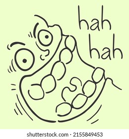 Design of joking crazy face