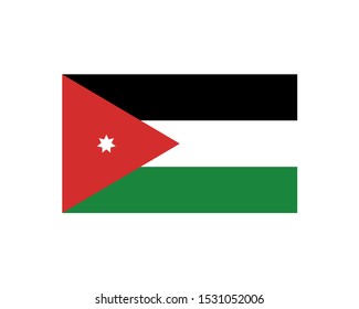 design of Jordan flag symbol