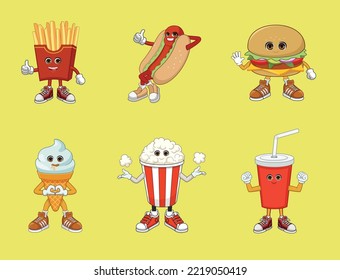 Design Junk Food Mascot Character