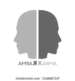 Design of karma heads symbol