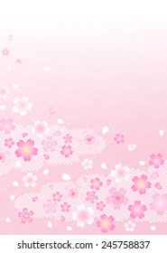 Design of kimono-like cherry blossoms