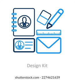 design kit and creativity icon concept