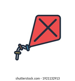 El diseño de la ilustración vectorial de icono de resorte de cometa, este vector es adecuado para iconos, logotipos, ilustraciones, pegatinas, libros, cubiertas, etc.