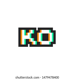 design of KO visual effect symbol