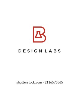 design lab and B letter logo