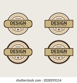 Design a label or logo stamp marking a product or coffee shop. Vintage and retro logos