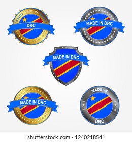 Design label of made in Democratic Republic of the Congo