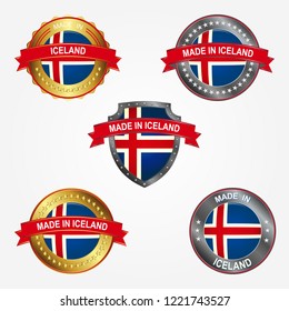 Design label of made in Iceland