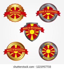 Design label of made in Macedonia