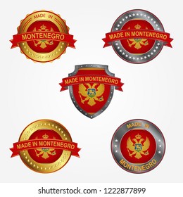 Design label of made in Montenegro