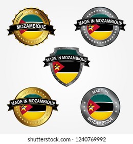 Design label of made in Mozambique