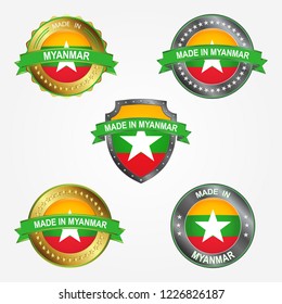 Design label of made in Myanmar