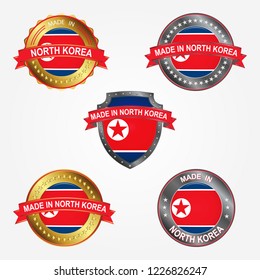 Design label of made in North Korea