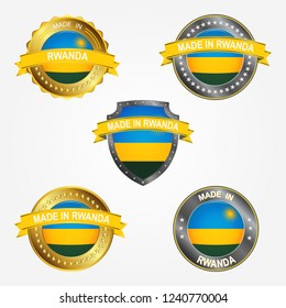 Design label of made in Rwanda