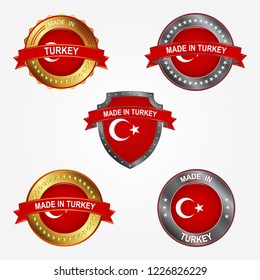Design label of made in Turkey