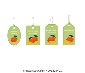 Design Labels with Ripe Yummy Mango.