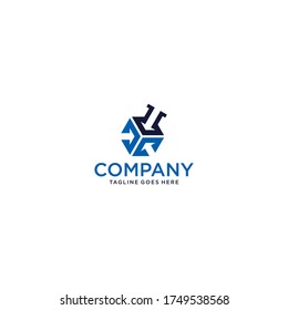 Design a labs logo box template. Vector illustration.