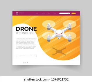 Design for Landing Page with image quadcopter.