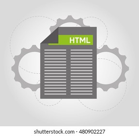 design language programming software concept vector illustration