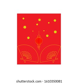 design lantern and fan background templates