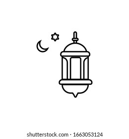design lantern icon templates on Ramadan