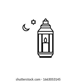 design lantern icon templates on Ramadan