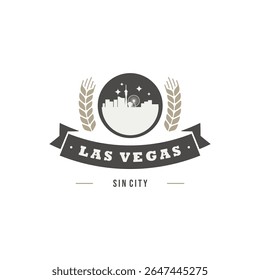 Design Las Vegas skyline emblem