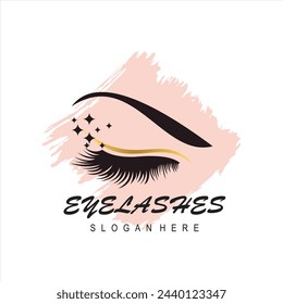 design lashes modern logo template