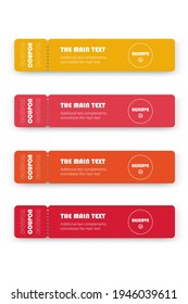 Design layout of a discount coupon flyer or banner. Suitable for a website or social networks. Vector illustration