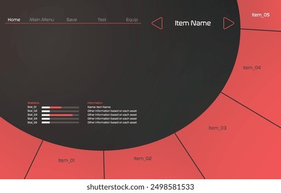design layout game page menu vector image ui