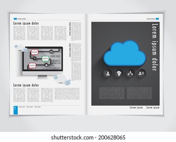 Design layout for magazine or brochure 