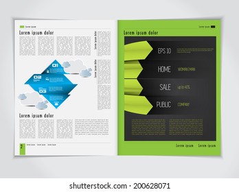 Design layout for magazine or brochure 