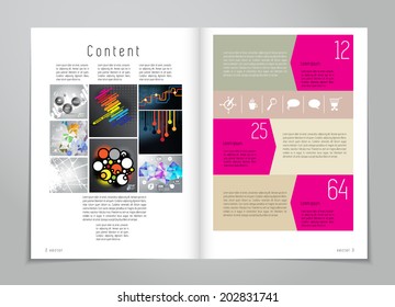 Design layout for magazine or brochure 