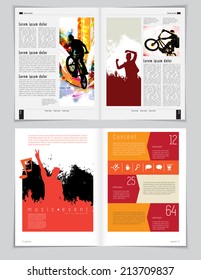 Design layout for magazine or brochure