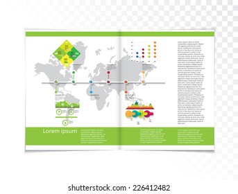 Design layout for magazine or brochure 