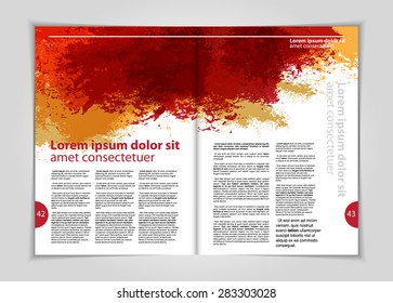 Design layout for magazine or brochure 