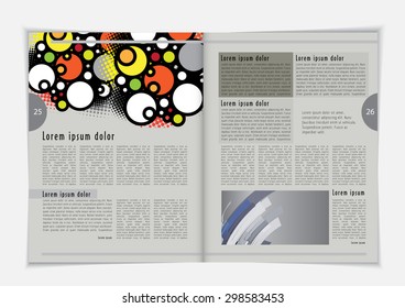 Design layout for magazine or brochure 