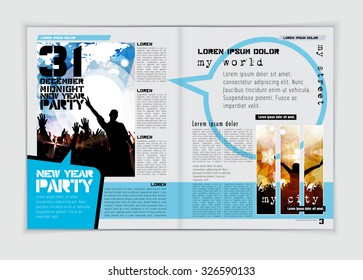 Design layout for magazine or brochure 