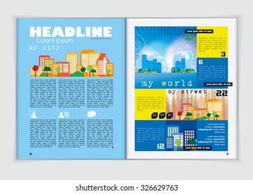 Design layout for magazine or brochure 