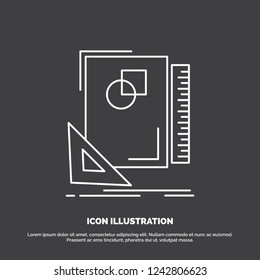 Design, layout, page, sketch, sketching Icon. Line vector symbol for UI and UX, website or mobile application