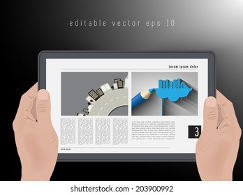 Design layout for presentation or e-book. Editable vector