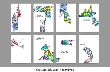 Design layout template in A4 size, Front Page Brochure, Book Cover, Flyer, Magazine, Abstract Geometric Business Templates for Presentations and Leaflets, A4 size