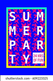 Design layout template with brush pattern background,neon,summer