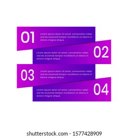 Design a layout template for minimal style infographics in purple. Vector illustration element.