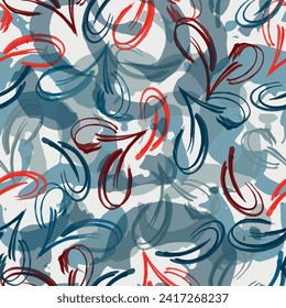 Design of leaves made for textile or wallpaper Seamless abstract botanical pattern.