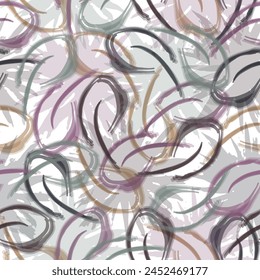 Design of leaves made for textile or wallpaper Monochromatic nature inspired shapes-doodle collection. 