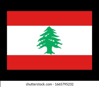 design of Lebanon flag illustration