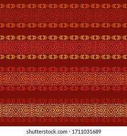 Design with Leopard spots. Ethnic boho ornament. Seamless background. Tribal motif. Vector illustration for web design or print.