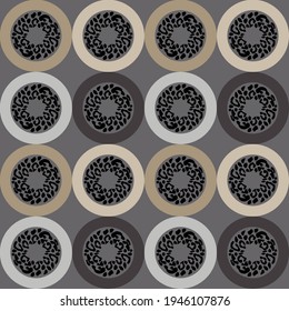 Design with Leopard spots. Ethnic boho ornament. Seamless background. Tribal motif. Vector illustration for web design or print.