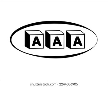 Design of the letter AAA. AAA alpabet design. AAA modern letter logo with white background. AAA three letter creative logo. Modern alpabet font vector logo.